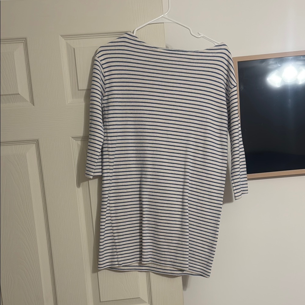 Emerson Fry Blue and White Striped Top
